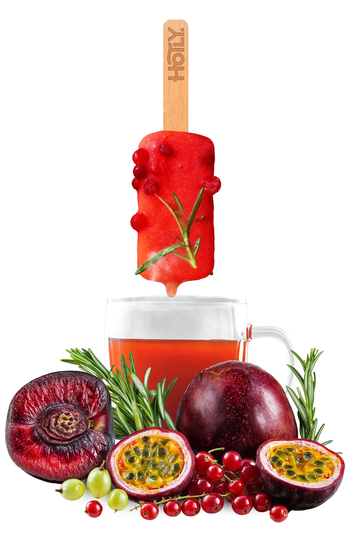 Peach with Passion Fruit